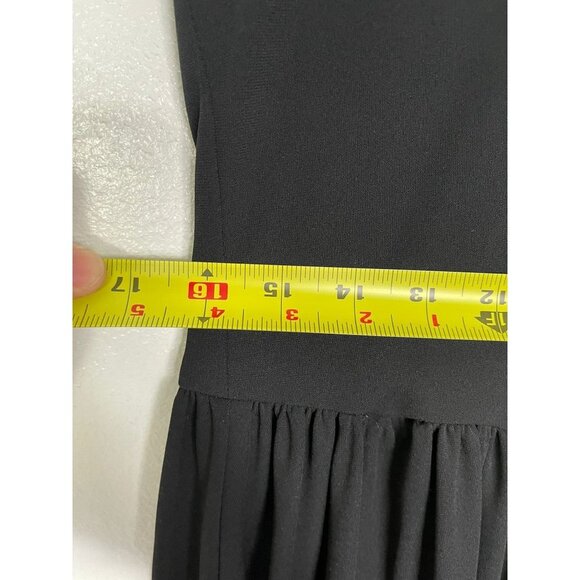 Vintage Ricki Lang Nuit Womens V-Neck Beaded Sequin Bodice Dress Black Sz 8 - Picture 5 of 9